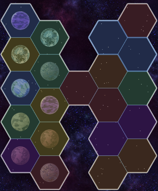 Tile types on the map