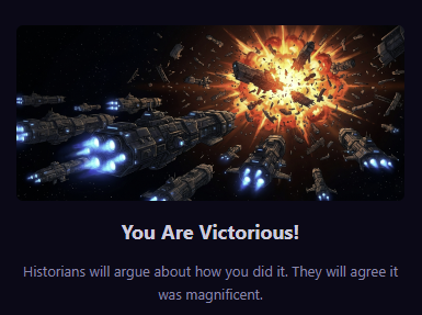 Victory screen