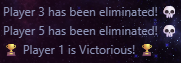 Victory message