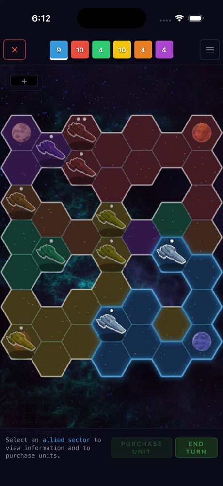 Turn-based hex battle on a small map